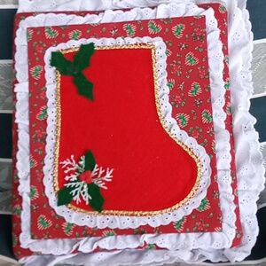 Hand made Christmas picture photo keepsake binder book.